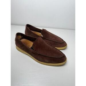 Loro Piana Summer Walk SZ 39 Women’s Loafers Brown Suede Authentic